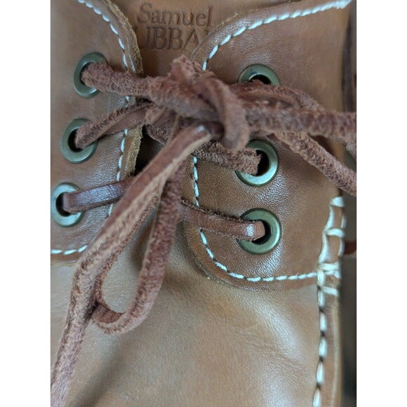 Samuel Hubbard New Endeavor Boat Shoe Men 9.5 Saddlebag Tan Leather/Vibram Soles - Picture 2 of 8